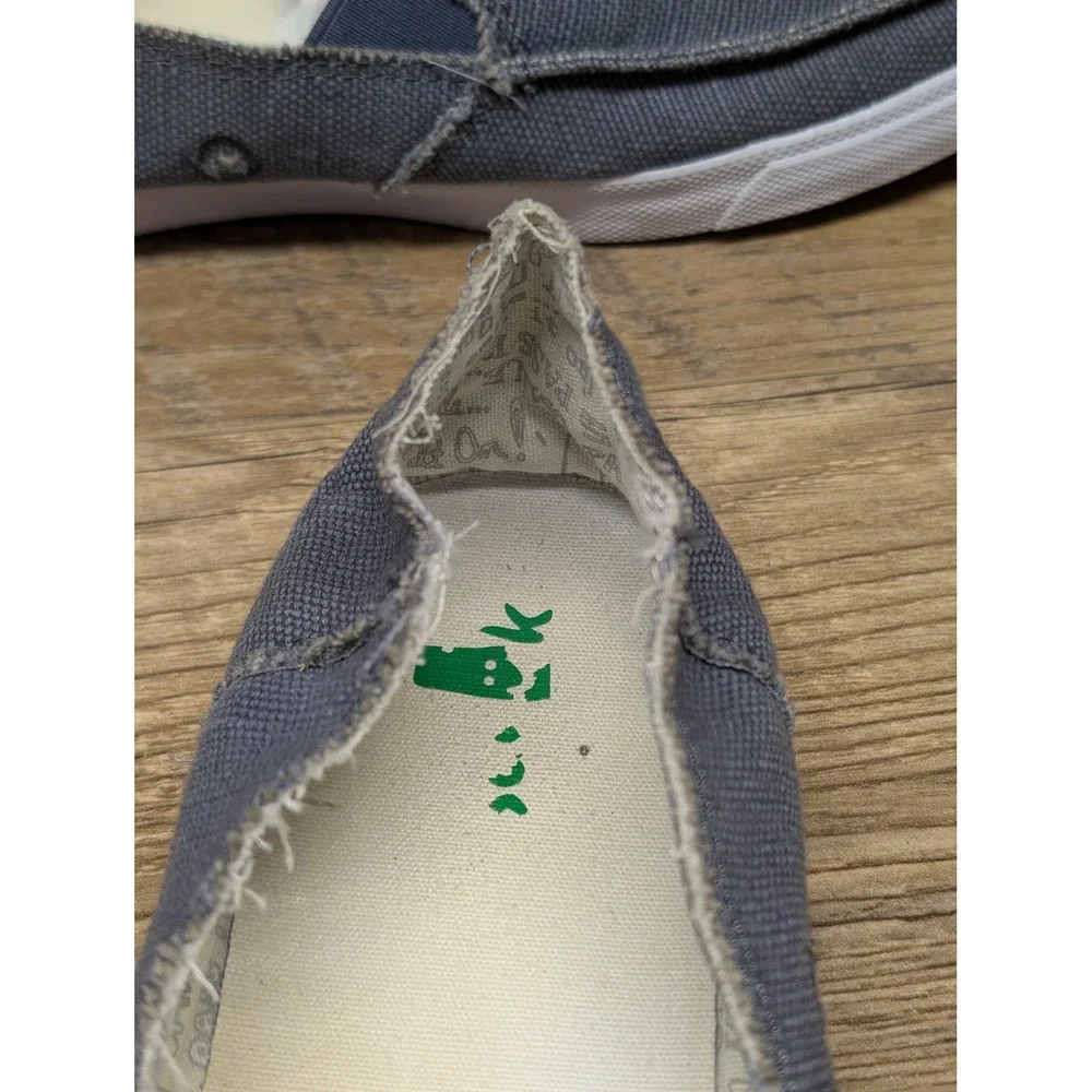 Sanuk Slip On Canvas Shoes‎ Women's Size 10 Gray Casual Skate Surf Style